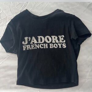 J'Adore French Boys Short Sleeve Tee - Black by Garage